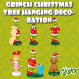 Grinch Christmas Tree Hanging 3D Decoration 8Cm X 3Cm X 6 Pack - thumbnail 3