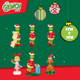Grinch Christmas Tree Hanging 3D Decoration 8Cm X 3Cm X 6 Pack - thumbnail 2