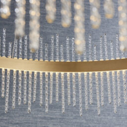Luminosa Lighting Luminosa Trapani Pendant Ceiling Light Brushed Gold Plated Finish & Clear Glass - thumbnail 5
