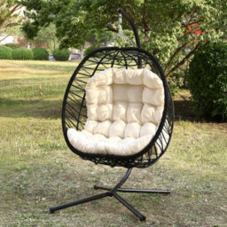 Hebden Garden Hanging Egg Chair - White - thumbnail 2