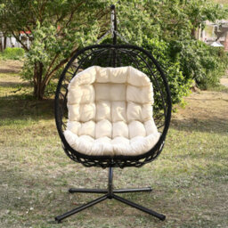 Hebden Garden Hanging Egg Chair - White - thumbnail 1