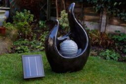 Gardenwize Outdoor Garden Solar Powered Baroque-Style Water Fountain Feature With Led Light - thumbnail 3