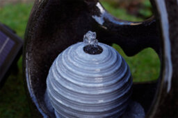 Gardenwize Outdoor Garden Solar Powered Baroque-Style Water Fountain Feature With Led Light - thumbnail 4