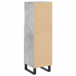 Berkfield Industrial Bathroom Cabinet Concrete Grey 30X30X100 Cm Engineered Wood - thumbnail 6