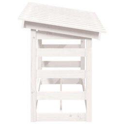 Walplus Firewood Rack White 108X64.5X78 Cm Solid Wood Pine - thumbnail 6