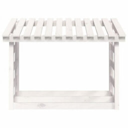 Walplus Firewood Rack White 108X64.5X78 Cm Solid Wood Pine - thumbnail 5