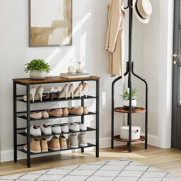 HOOBRO Shoe Rack, 5-Tier Shoe Organizer, Shoe Storage Rack For 16-20 Pairs, Adjustable Mesh Shelves, Shoe Storage Unit For Entryway, - thumbnail 2