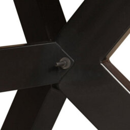 Berkfield Industrial Dining Table Solid Mango Wood And Steel Cross 180 Cm - thumbnail 4
