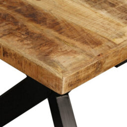 Berkfield Industrial Dining Table Solid Mango Wood And Steel Cross 180 Cm - thumbnail 7