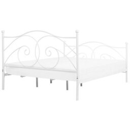 Beliani Bed Metal Dinard 180 X 200 Cm (Eu Super King) White - thumbnail 4