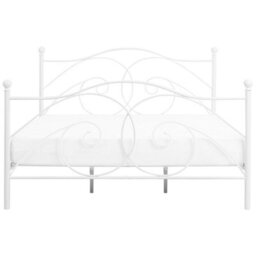 Beliani Bed Metal Dinard 180 X 200 Cm (Eu Super King) White - thumbnail 5