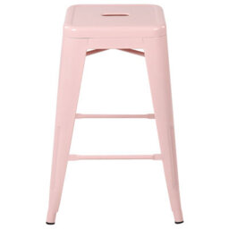 Beliani Set Of 2 Bar Stools Cabrillo Metal Pink - thumbnail 6