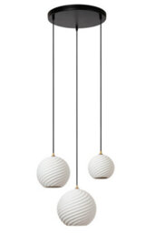 Lucide Bina Pendant Light Diameter 40Cm 3Xe27 - White - thumbnail 3