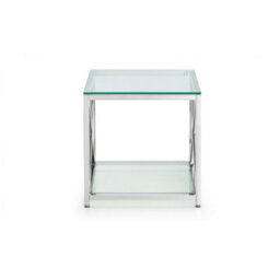 Ashfield Silver Chrome Frame Lamp Table - thumbnail 2