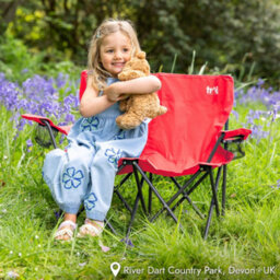 Trail Outdoor Leisure Condor Kids Folding Double Camping Chair 2 Seater 30Cm Seat Red (2-6 Years) - thumbnail 2