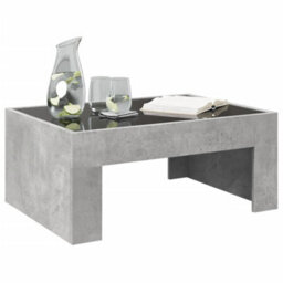 Berkfield Coffee Table With Infinity Led Concrete Grey 70X50X30 Cm - thumbnail 5