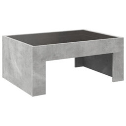 Berkfield Coffee Table With Infinity Led Concrete Grey 70X50X30 Cm - thumbnail 8