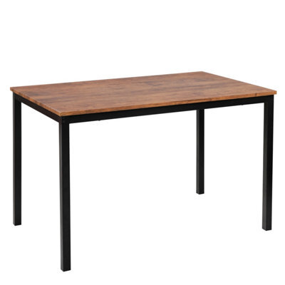 Nordlys 4-Person Metal And Brown Wood Dining Table Industrial Style Dining Room - image 1