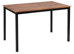 Nordlys 4-Person Metal And Brown Wood Dining Table Industrial Style Dining Room - thumbnail 2