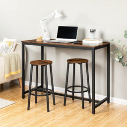 HOOBRO Bar Stools Set Of 2, Breakfast Bar Stools For Kitchen, Round Bar Chairs With Footrest, Pub Stools, Sturdy Metal Frame, For Dining - thumbnail 5