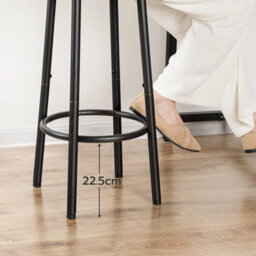HOOBRO Bar Stools Set Of 2, Breakfast Bar Stools For Kitchen, Round Bar Chairs With Footrest, Pub Stools, Sturdy Metal Frame, For Dining - thumbnail 7