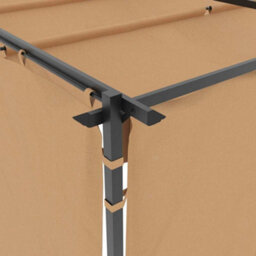 Walplus Gazebo With Curtains 3X3 M Taupe Steel - thumbnail 5