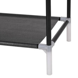 Berkfield Shoe Rack With 8 Shelves Metal And Non-Woven Fabric Black - thumbnail 6