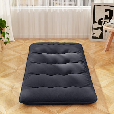 Costway Foldable Tatami Mat Floor Futon Mattress Roll Up Sleeping Pad W/ Washable Cover, Small Double/double/king Size - image 1
