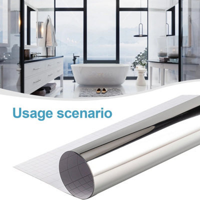 Mirror Wall Sticker 200X60Cm Self Adhesive Frameless Mirror Home Gym - image 1