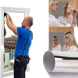 Mirror Wall Sticker 200X60Cm Self Adhesive Frameless Mirror Home Gym - thumbnail 3