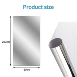 Mirror Wall Sticker 200X60Cm Self Adhesive Frameless Mirror Home Gym - thumbnail 2