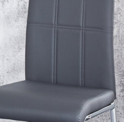 Modernique Compact 120 Grey Dining Table With 4 Grey Faux Leather Dining Chairs Set - thumbnail 7