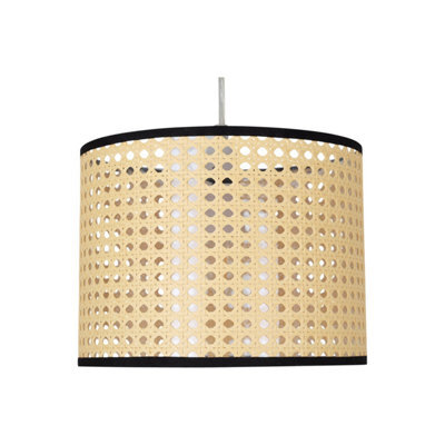 First Choice Lighting Woven 25Cm Wicker Easy Fit Pendant Shade - image 1