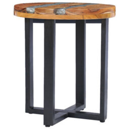 Berkfield Coffee Table 40X45 Cm Solid Teak Wood And Polyresin - thumbnail 3