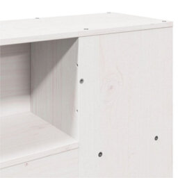 Berkfield Headboard With Storage White 160 Cm Solid Wood Pine - thumbnail 8