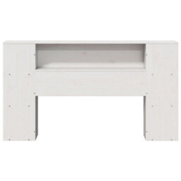 Berkfield Headboard With Storage White 160 Cm Solid Wood Pine - thumbnail 4