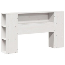 Berkfield Headboard With Storage White 160 Cm Solid Wood Pine - thumbnail 3