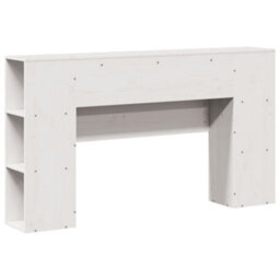 Berkfield Headboard With Storage White 160 Cm Solid Wood Pine - thumbnail 6