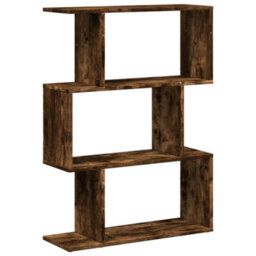 Vidaxl Room Divider Bookcase 3-Tier Smoked Oak 70X24X97 Cm Engineered Wood - thumbnail 2