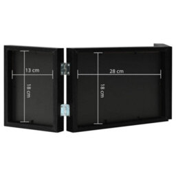 Berkfield Modern Trifold Photo Frame Collage Black 28X18 Cm+2X - thumbnail 7