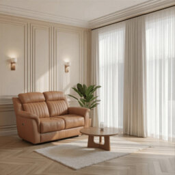 Furniture Instore Cidliano Genuine Leather Caramel Electric Power Recliner 2+2 Seater Sofa  Set - thumbnail 2