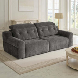 Furnishings For Less UK Harrington Charcoal Electric Sofa Bed Chenille Adjustable Headrests - thumbnail 3