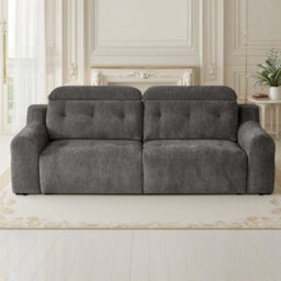 Furnishings For Less UK Harrington Charcoal Electric Sofa Bed Chenille Adjustable Headrests - thumbnail 6