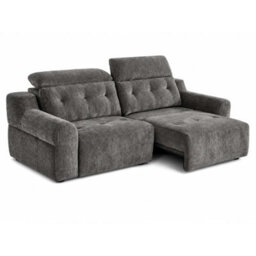 Furnishings For Less UK Harrington Charcoal Electric Sofa Bed Chenille Adjustable Headrests - thumbnail 1