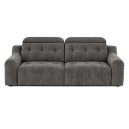 Furnishings For Less UK Harrington Charcoal Electric Sofa Bed Chenille Adjustable Headrests - thumbnail 2