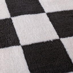 The Rugs Loft Dark Grey And Ivory Checkerboard Living Room Area Rug And Runners Soft Pile - thumbnail 5