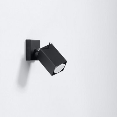 Luminosa Lighting Luminosa Merida 1 Light Wall Spotlight Black, Gu10 - image 1