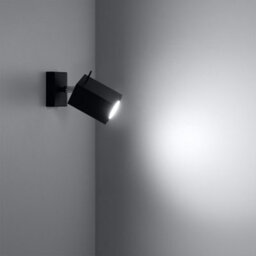 Luminosa Lighting Luminosa Merida 1 Light Wall Spotlight Black, Gu10 - thumbnail 2