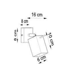 Luminosa Lighting Luminosa Merida 1 Light Wall Spotlight Black, Gu10 - thumbnail 4
