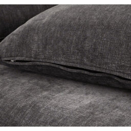 Xample Aiden & Ivy Sereen Dark Grey Fabric Corner Chair, Modular Lounge Seating, Reversible Feather Blend Cushions, Wrapped Foam Seat - thumbnail 8